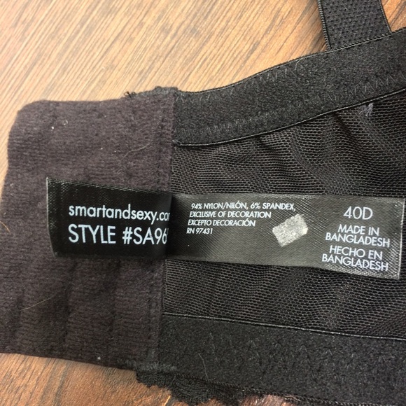 Smart & Sexy 40D Black lace lined bra push up - Picture 7 of 8